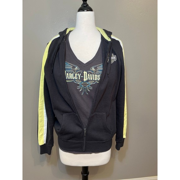 Women's Medium Harley Davidson Dark Grey Shirt - Picture 10 of 10